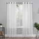 preview thumbnail 52 of 103, No. 918 Emily Voile Sheer Grommet Curtain Panel, Single Panel 59x108 - White