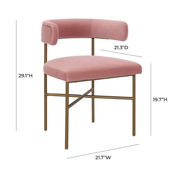 Silver Orchid Paola Blush Velvet Chair