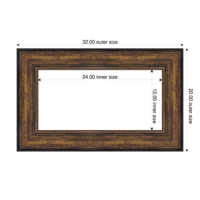Amanti Art Ballroom Bronze Framed Dry Erase Magnetic Board - 32 x 20 in