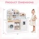 preview thumbnail 15 of 30, Costway Kids Kitchen Set Wooden Kitchen Playset with Clock, Microwave, - See Details