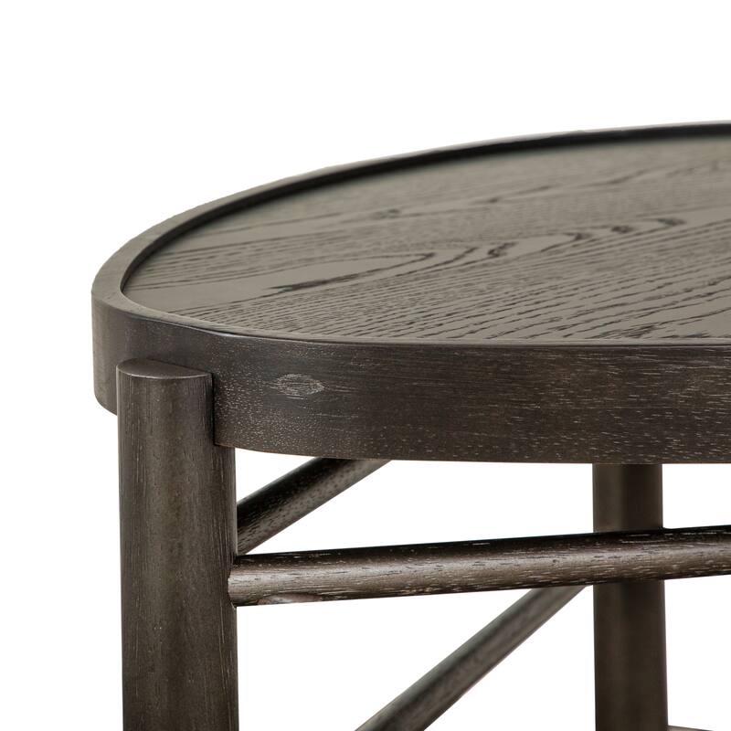 Magnussen Home Hadleigh Black Coffee Bean Shaped Nesting Cocktail Table - 37''W x 31.5''D x 18''H