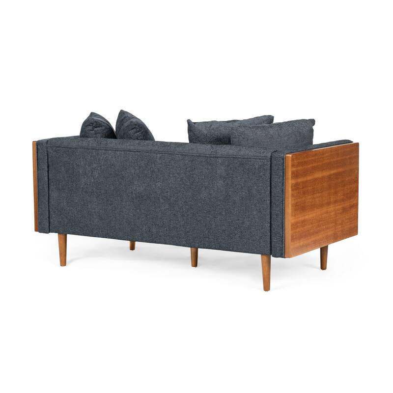 Borah Tufted Loveseat with Accent Pillows by Christopher Knight Home