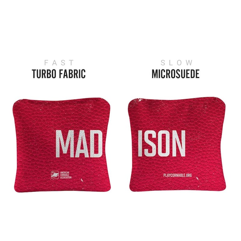 Madison Red Dual Sided Cornhole Bags