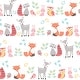 preview thumbnail 5 of 3, Lambs & Ivy Little Woodland Forest Animals 100% Cotton Baby Fitted Crib Sheet