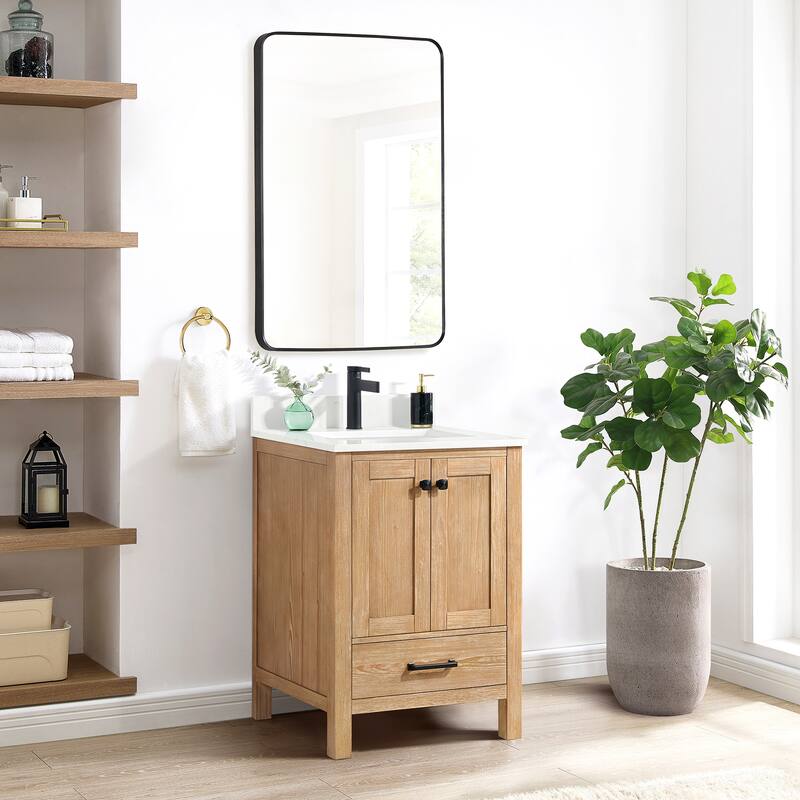 Shannon Bath Vanity with Composite Stone Countertop and Mirror