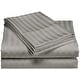 preview thumbnail 26 of 24, 1200 Thread Count Cotton Deep Pocket Luxury Hotel Stripe Sheet Set Grey - Full