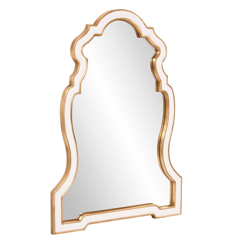 Allan Andrews Cleopatra White Resin Keyhole Wall Mirror - A/N