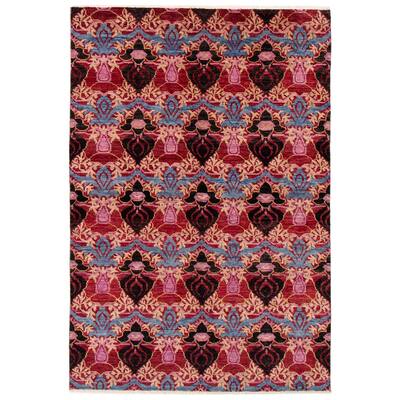 ECARPETGALLERY Hand-knotted Mystique Red Wool Rug - 5'11 x 8'10