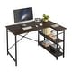 preview thumbnail 81 of 113, Small L Shaped Desk with Storage Shelves Corner Computer Desk