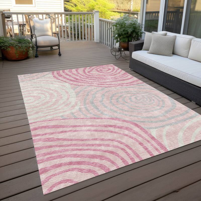 Machine Washable Indoor/ Outdoor Chantille Contemporary Dimensions Rug