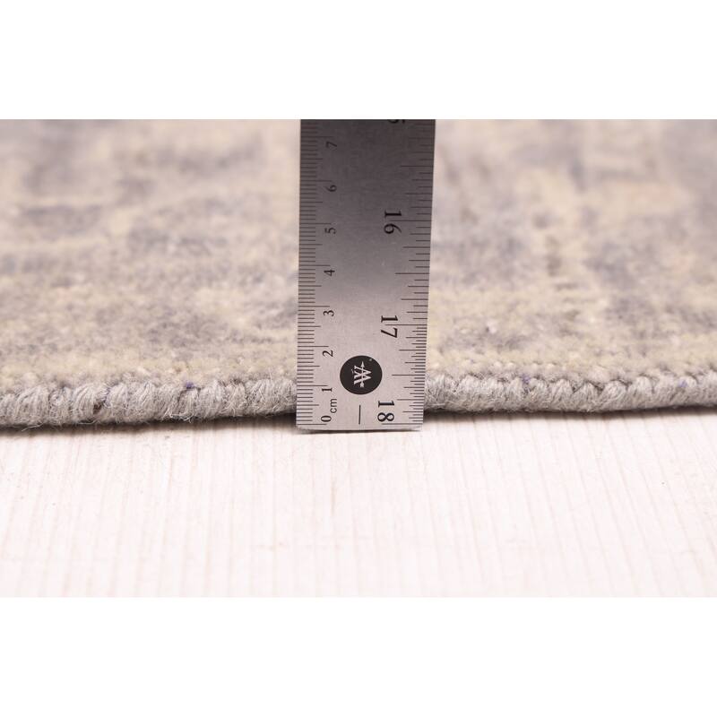 ECARPETGALLERY Hand-knotted Finest Oushak Dark Grey Wool Rug - 6'2 x 8'9