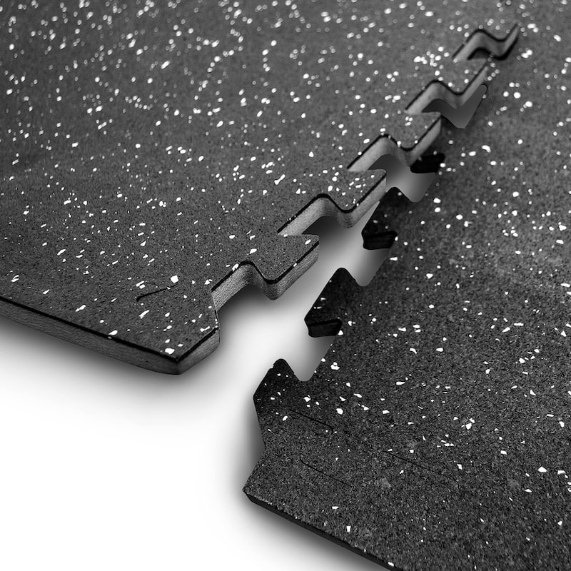 Puzzle Exercise Mat High Density Interlocking Gym Tiles (Grey Dots)