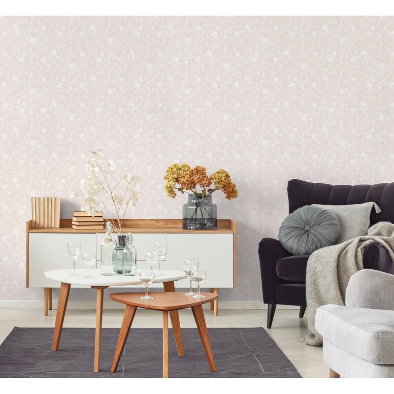 Galerie Wallcoverings Spring Blossom Magnolia Floral Vine Non-woven Matte Wallpaper Roll