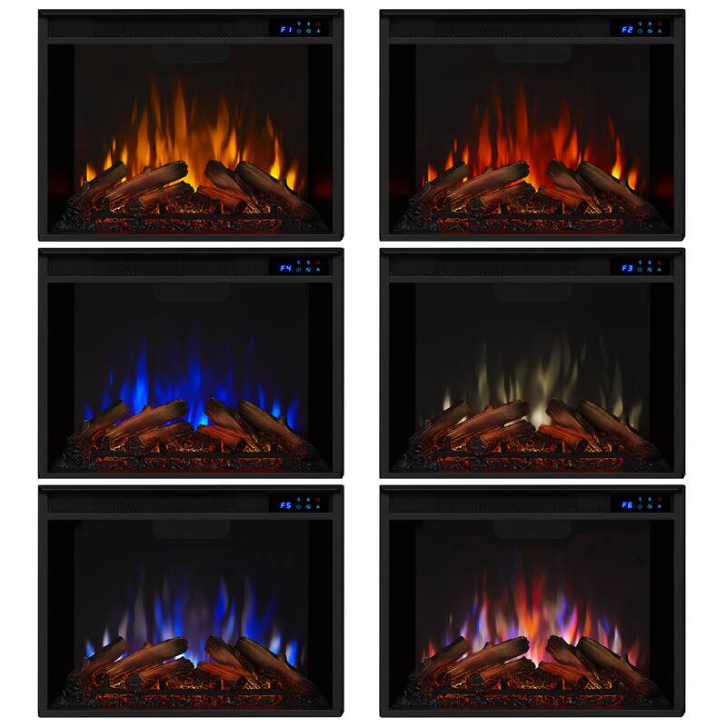Hollis 32" Rustic Black Electric Fireplace by Real Flame