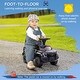 preview thumbnail 2 of 8, Kids Push Ride On Car with Working PA System and Horn - Black