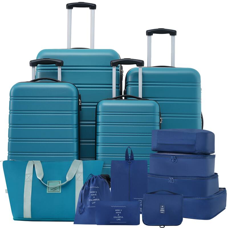 Luggage Set 4 Piece, ABS Hardside Expandable Luggage w/Spinner Wheels, TSA Lock, Spinner Wheels, Travel Bag