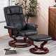 preview thumbnail 7 of 37, MCombo Swiveling Recliner Chair with Wood Base and Ottoman