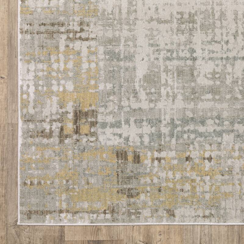Melody Distressed Abstract Beige/ Multi Area Rug