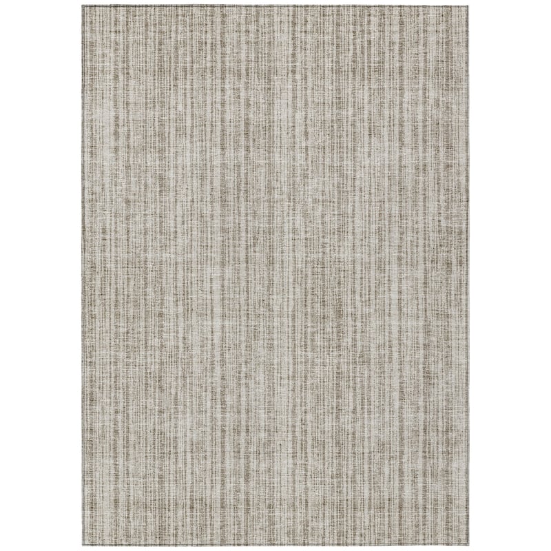 Machine Washable Indoor/ Outdoor Chantille Contemporary Striped Rug