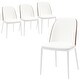 preview thumbnail 66 of 71, Tule Mid-Century Modern PU Leather/Velvet/Suede Fabric Upholstered Dining Chair with White Steel Frame (Set of 4)