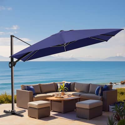 VredHom Outdoor Patio 9 FT x 12 FT Cantilever-Offset Umbrella