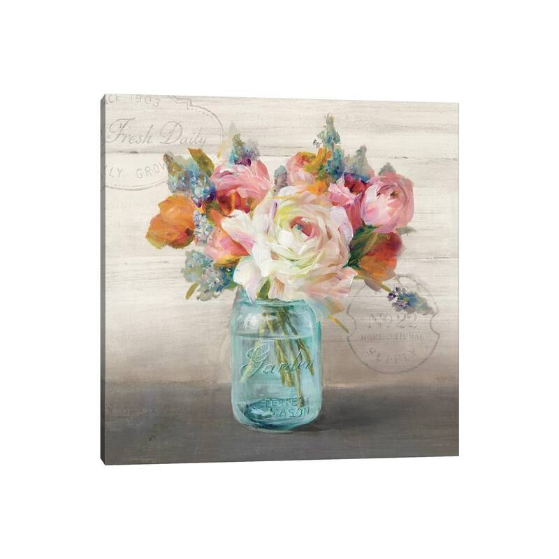 iCanvas "French Cottage Bouquet II" by Danhui Nai Canvas Print