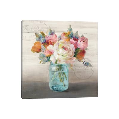 iCanvas "French Cottage Bouquet II" by Danhui Nai Canvas Print