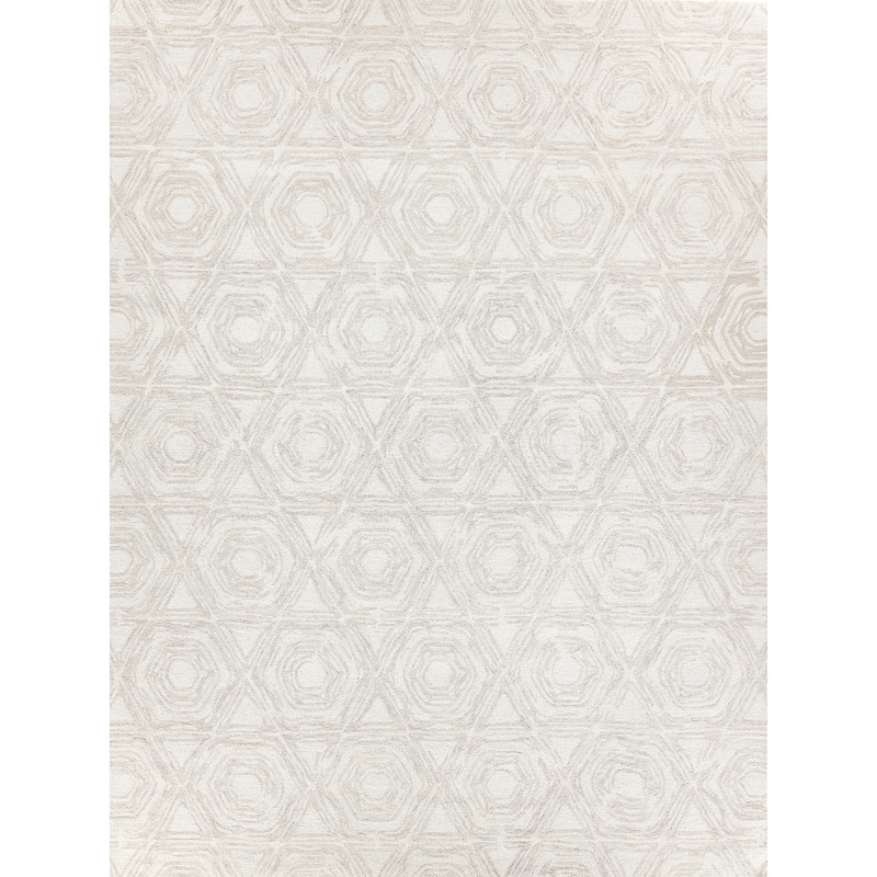 EXQUISITE RUGS Caprice Hand-tufted New Zealand Wool Beige/Ivory Area Rug.