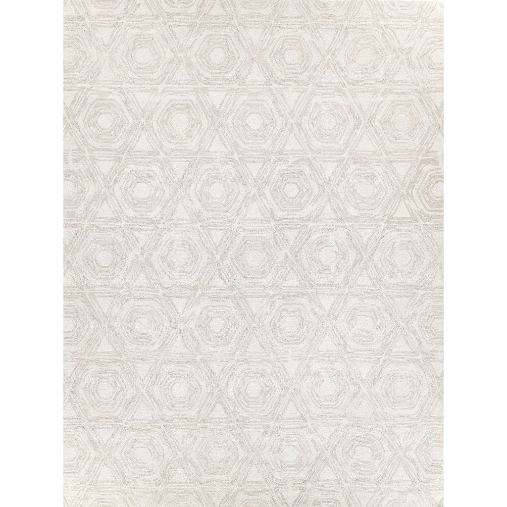 EXQUISITE RUGS Caprice Hand-tufted New Zealand Wool Beige/Ivory Area Rug.