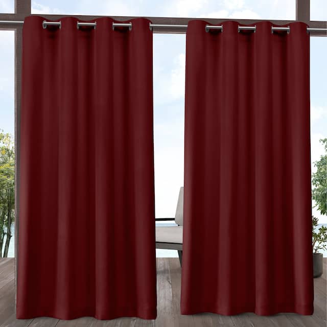 ATI Home Delano Indoor/Outdoor Grommet Top Curtain Panel Pair