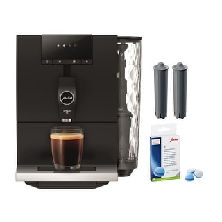 Jura ENA 4 Coffee Machine (Metropolitan Black) with Accessory Bundle