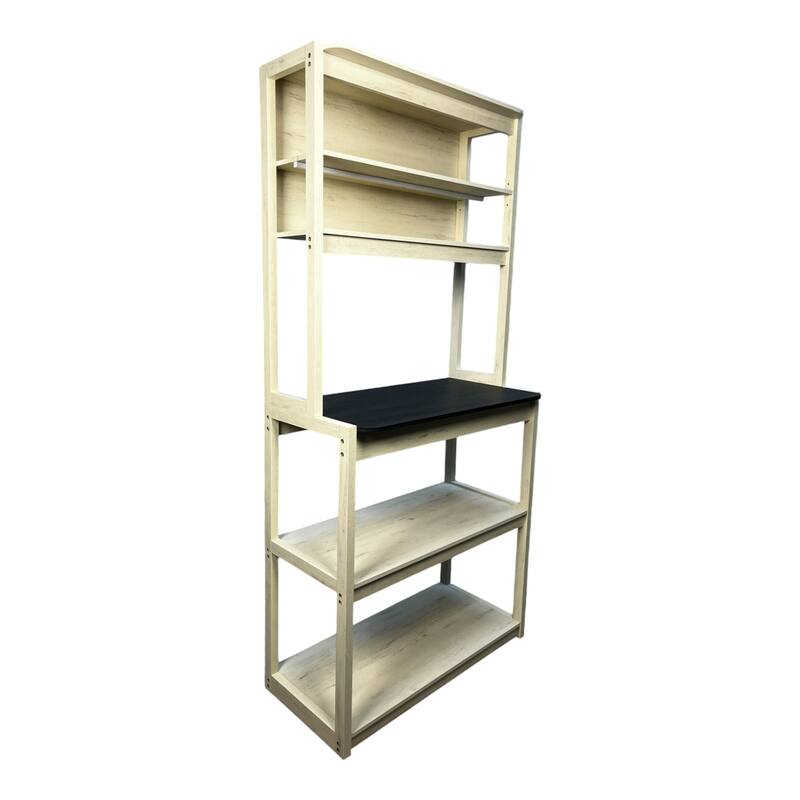 31.5" 5-Tier Bakers Rack for Kitchen with Storage, Coffee Bar, Kitchen Shelves, Microwave Stand