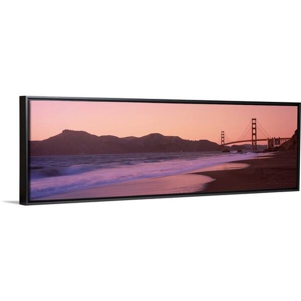 Shop Beach And A Suspension Bridge At Sunset Baker Beach Golden