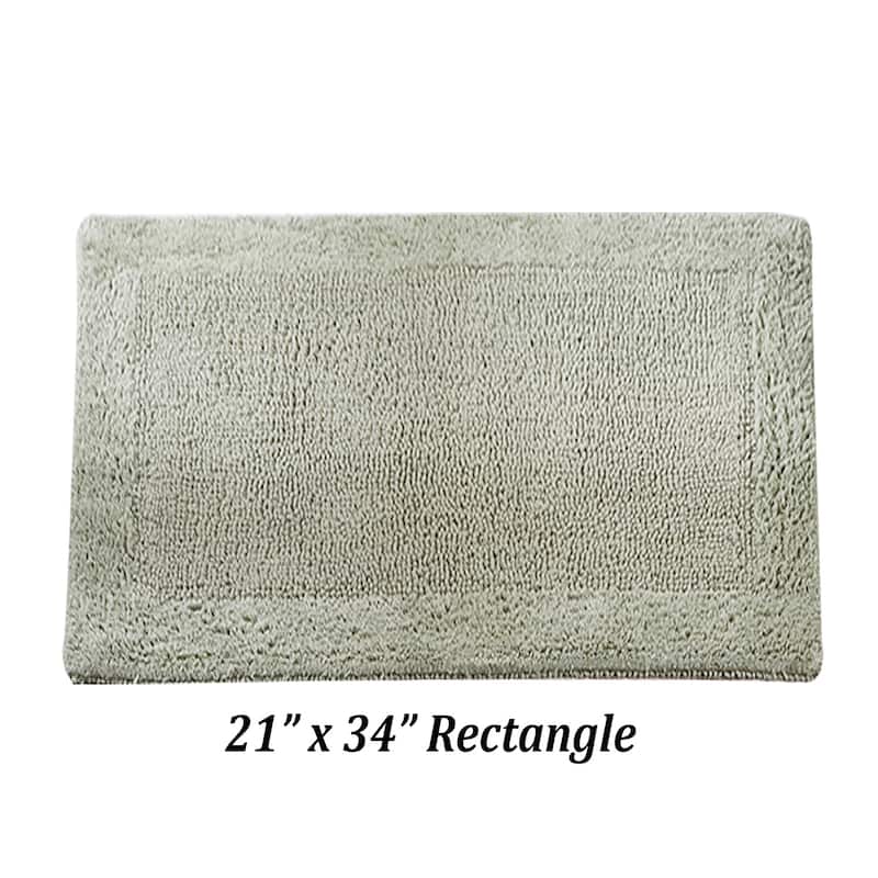 Better Trends Bath Rugs 100% Cotton Tufted Soft & Water Absorbent Bathroom Rug for Shower, Sink Bath Mats Edge Collection