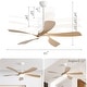 preview thumbnail 46 of 71, 45 Inch / 52 Inch White Ceiling Fan with Dimmable LED Light and Remote, 6-Speed Reversible DC Motor, ABS Blades