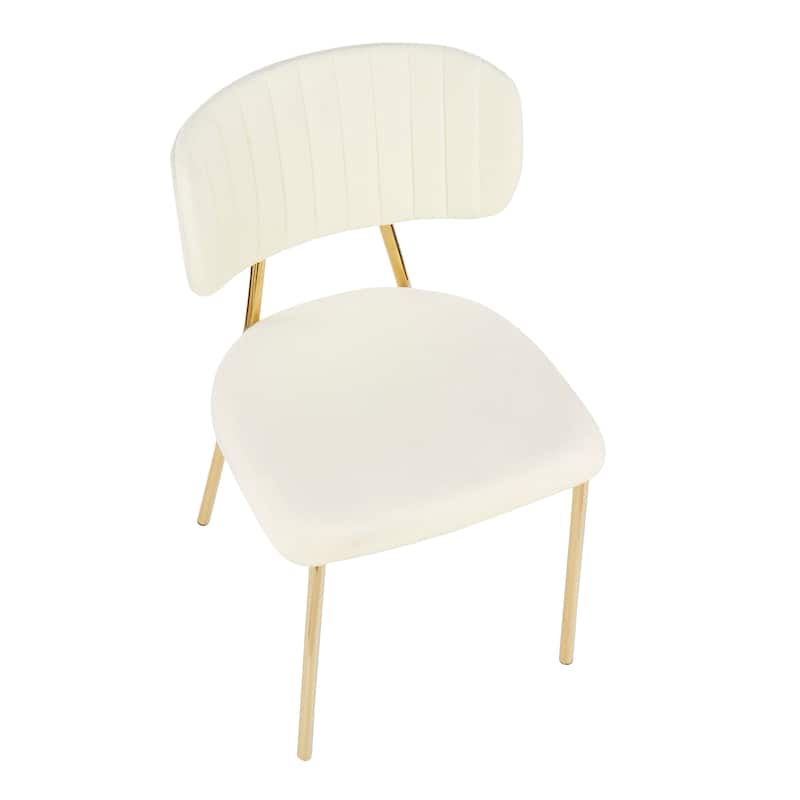Silver Orchid Fein Gold Glam Velvet Chair (Set of 2)
