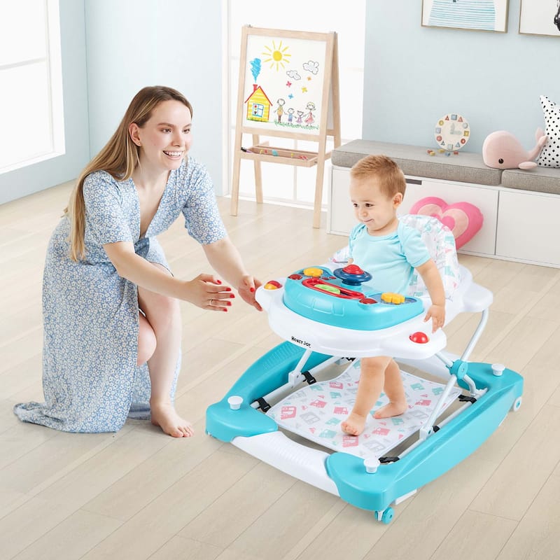 Honeyjoy 6 in 1 Baby Walker Adjustable Toddler Walker & Activity - See Details