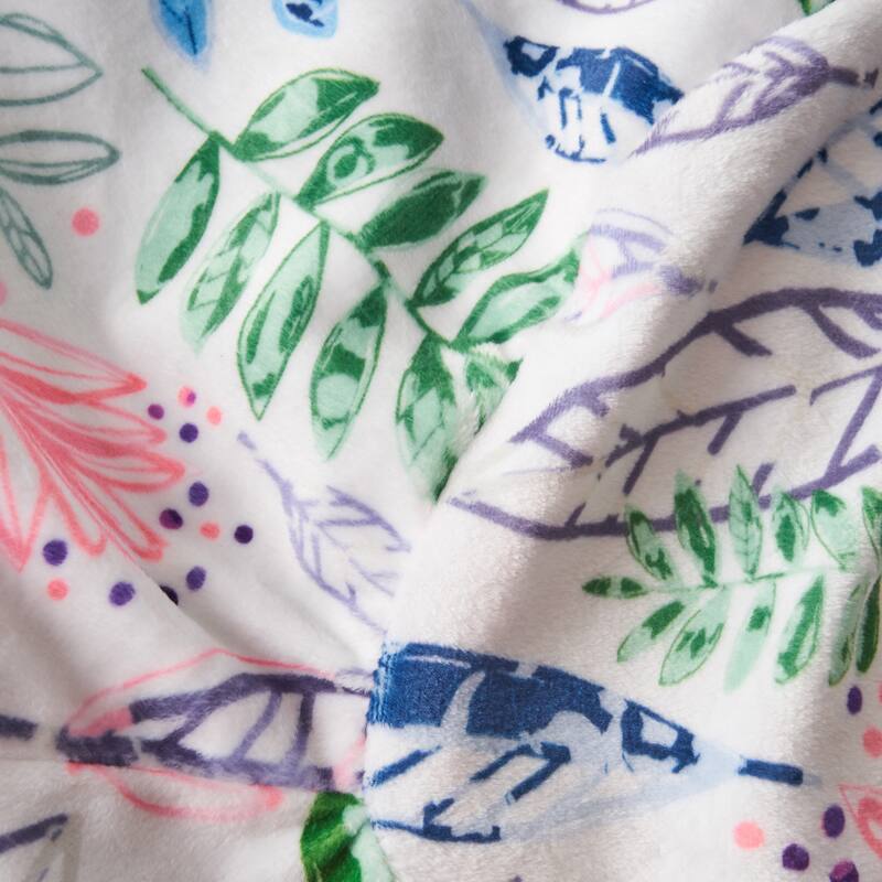 3 Foot rounded Bean Bag, Leaf Print