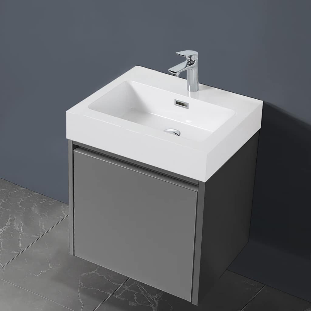 Topcraft White Solid Surface Bathroom Vanity Sink