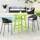 preview thumbnail 66 of 111, Polytrends Laguna Hdpe All Weather Outdoor Patio 35" Round Bar Table Lime