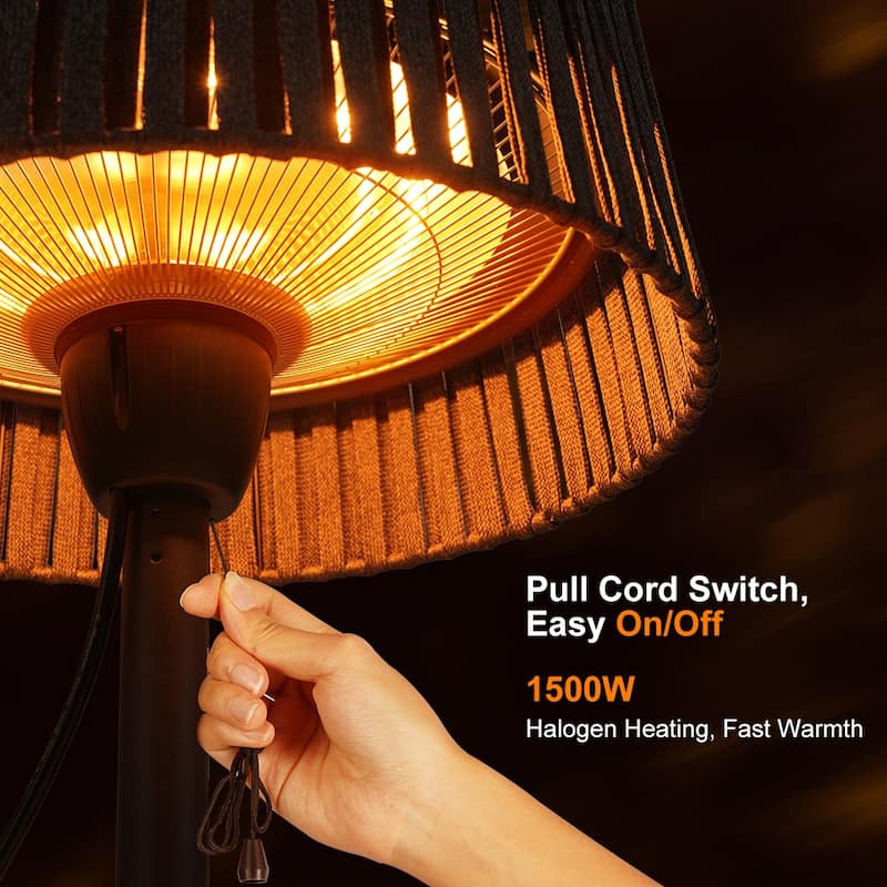 1500W Portable Tabletop Outdoor Halogen Electric Patio Heater