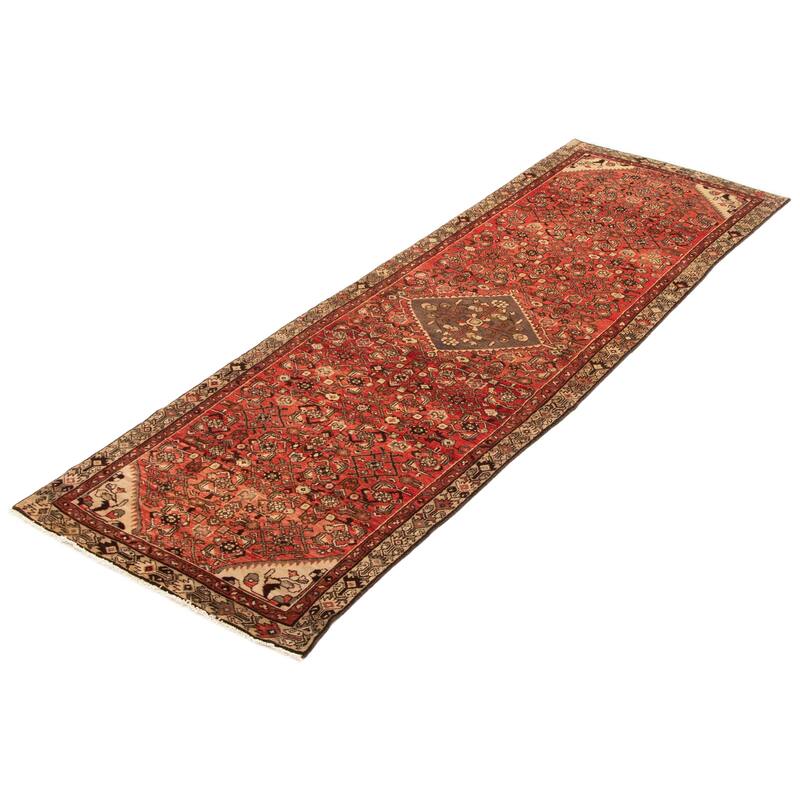 ECARPETGALLERY Hand-knotted Andelz Red Wool Rug - 3'3 x 9'11