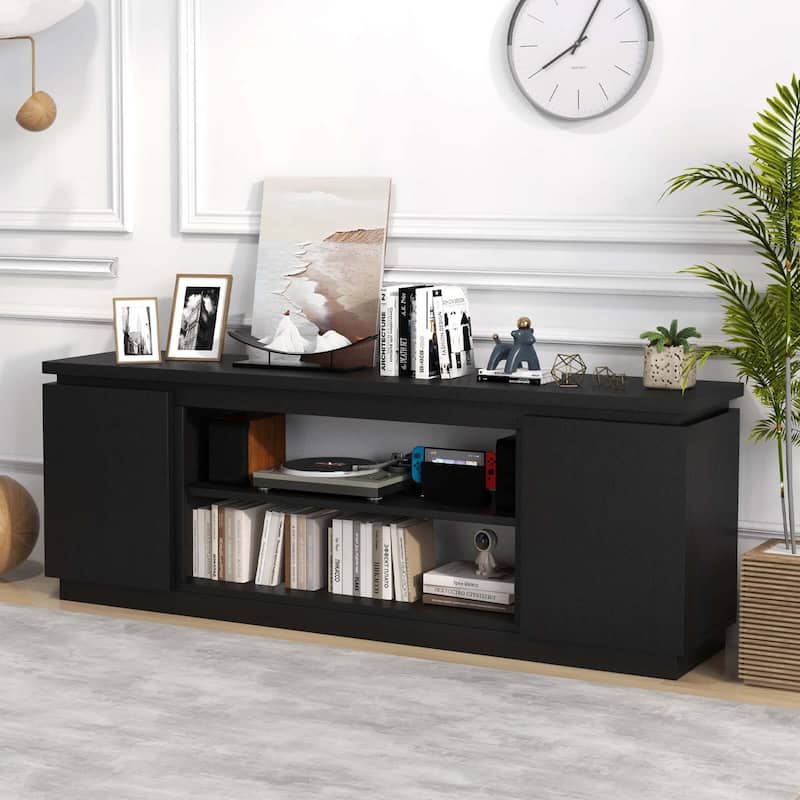 Costway Fireplace TV Stand for TVs up to 80" with Electric Fireplace 3 - See Details