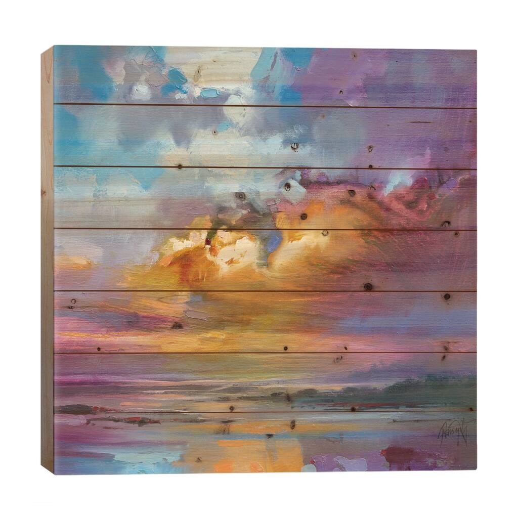 Consonant Sky Print On Wood by Scott Naismith - Multi-Color