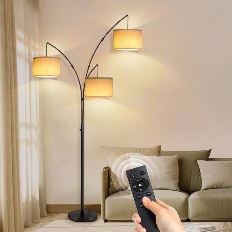 80" Tree Floor Lamp with Remote Control and Dimmable 3 Color Tempetures