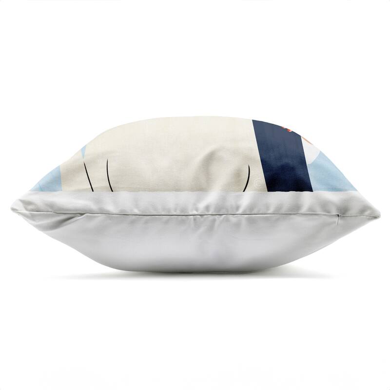 Stupell Sipping Cocoa on Ski Lift Printed Outdoor Throw Pillow Design by Carrie Cantwell