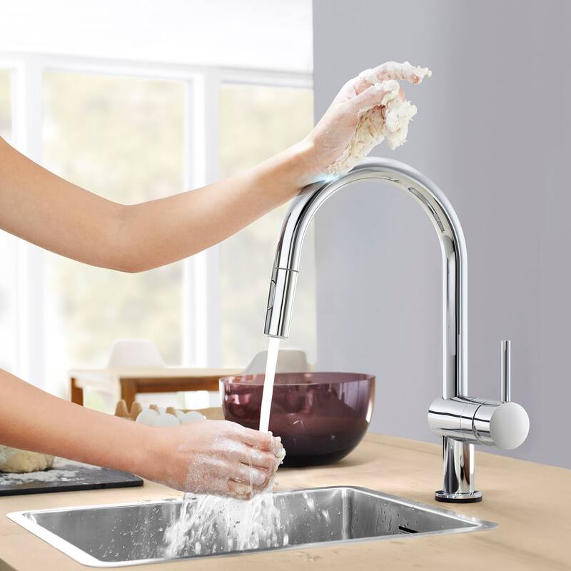 Grohe Minta 1.75 GPM Single Hole Pull Down Kitchen Faucet with On/Off