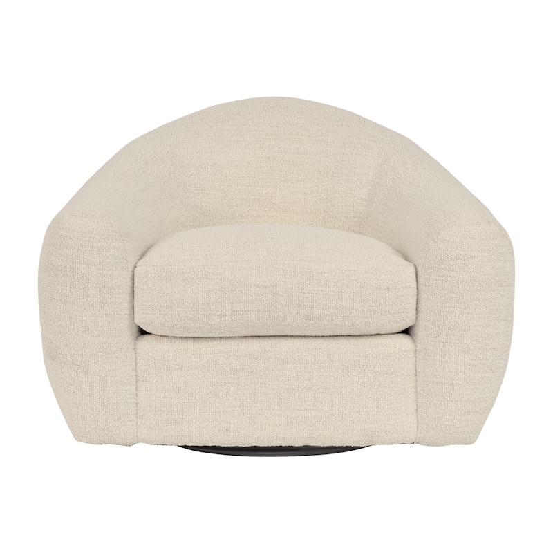 Molly Pearl Upholstered Cloud Swivel Accent Chair