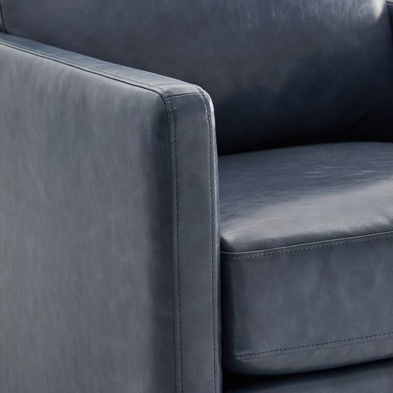 Spruce & Spring Modern Swivel Accent Chair with Wooden Base