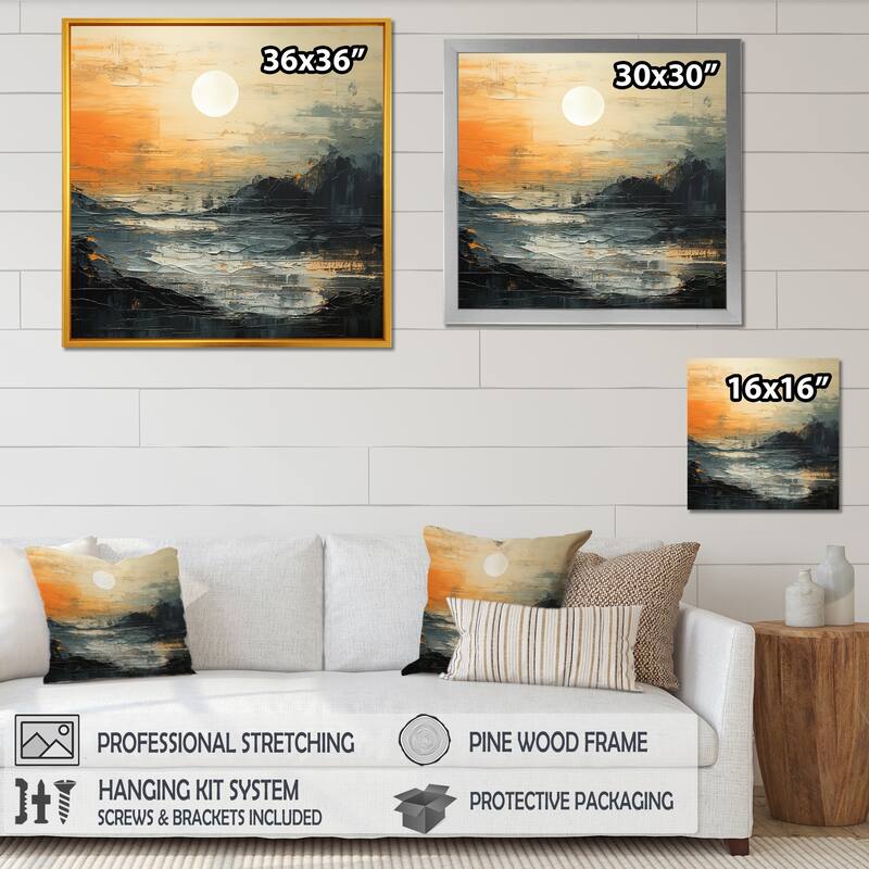 Designart "Modern Coastal Mystic Sunrise" Coastal Wall Art